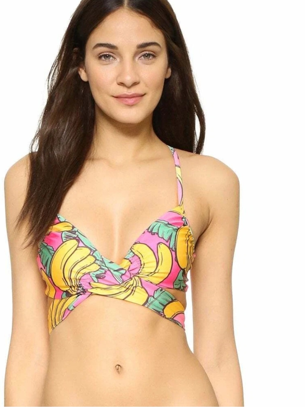Wildfox Go Bananas Wrap Bikini Top